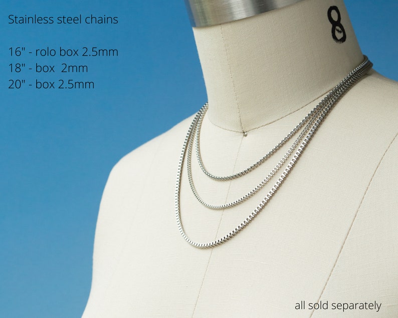 2.5 mm rolo stainless steel chain, unisex round box chain, unisex silver chain necklace, steel rolo box chain for made in Canada image 6