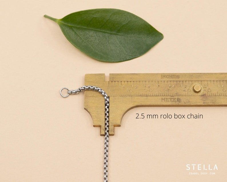 2.5 mm rolo stainless steel chain, unisex round box chain, unisex silver chain necklace, steel rolo box chain for made in Canada image 4