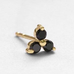 Gold Stud Earring, Rose Gold Earring, Cluster Earring, Tiny Stud Earring, Tiny Diamond Earring, Minimalist Earring, Trio Tiny Stud