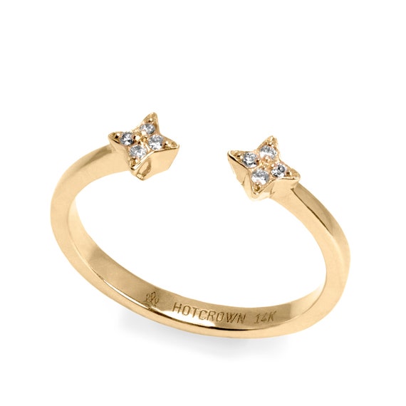 Cuff Ring Claw Ring Gemstone Ring Star Ring 14K Gold Ring | Etsy