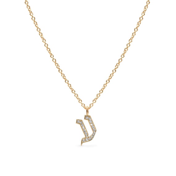 Diamonds and Gold Hebrew Letter 