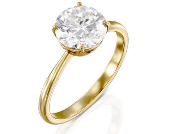 Monzonite Engagement Ring, yellow Gold Ring, Wedding Ring, Delicate Ring, Monzonite stone, Unique Ring, Elegant Ring, Large stone ring