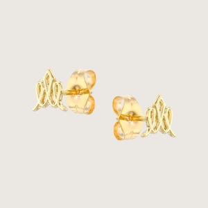 14K Gold Crown Stud Earring