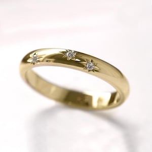 Wedding Band, Diamond Ring, Gold Diamond Band, Bridal Ring, Promise Ring, Solid Gold Ring, Minimalist Ring, Gold Band, Diamond Band, Diamond