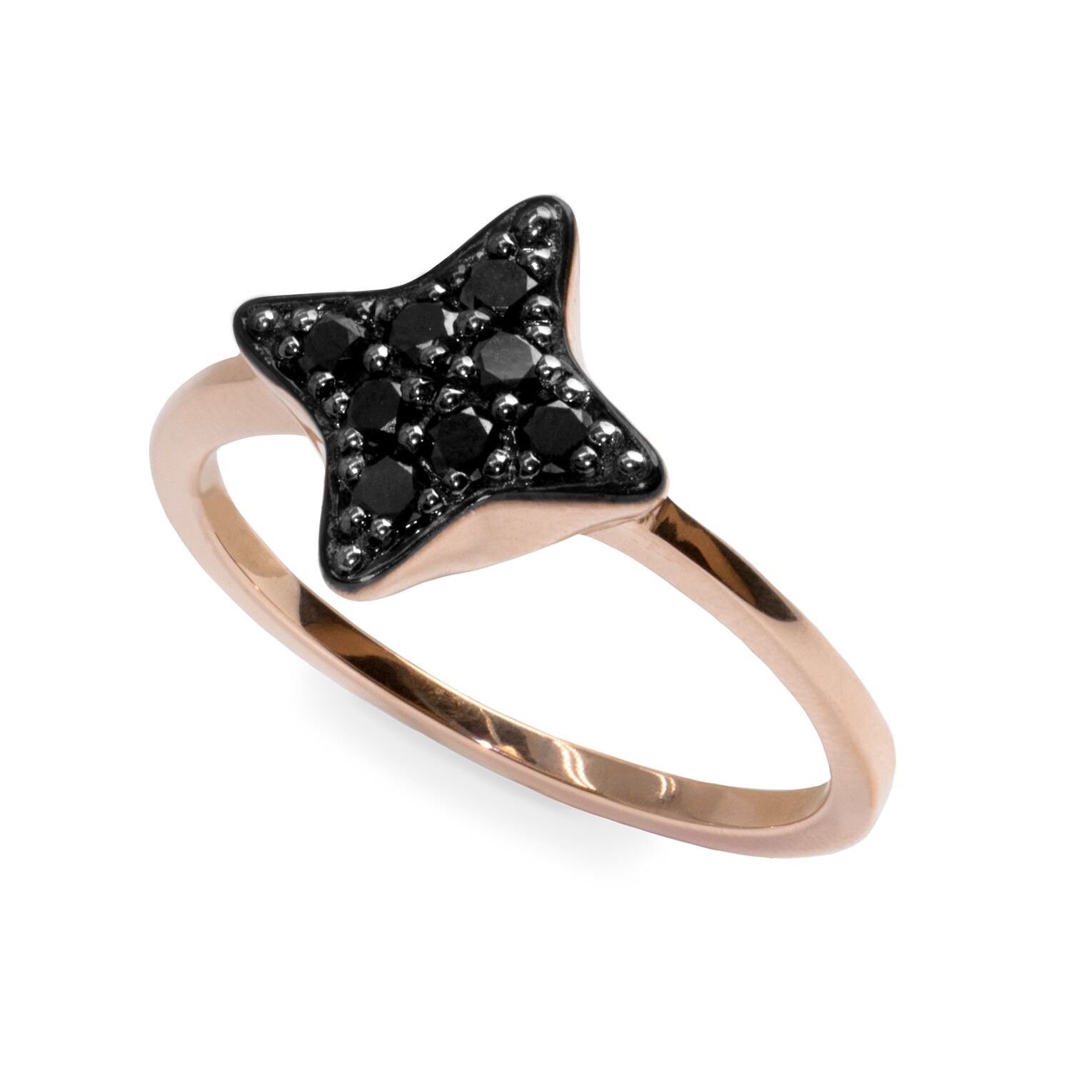 Star Ring Diamond Ring 14K Gold Ring Stacking Ring Dainty - Etsy New ...