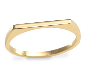 14K solid gold wedding band for women