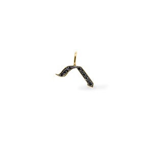 Colgante de Aleph-Bet con diamantes negros personalizado, colgante con letras hebreas en oro y diamantes negros, joyería con nombre para mujer, collar con nombre, nombre hebreo