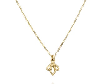 Collar colgante de oro delicado, collar colgante, collar de capas, collar de oro, collar minimalista, collar delicado, collar de dama de honor