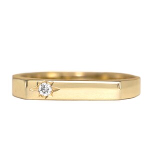 Stackable Ring, Gold Stacking Ring, 14K Gold Ring, Dainty Ring, Diamond Band, Wedding Band, Promise Ring, Thin Ring, Minimalist Wedding Band