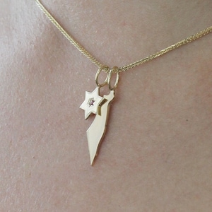 Mehrere Israelische Symbole Anhänger Halskette