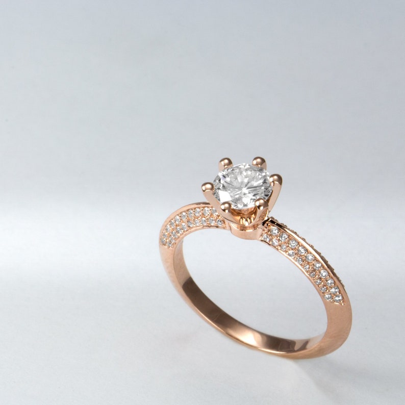 Engagement Ring, Solitaire Ring, Solitaire Diamond, Minimalist Engagement Ring, 14K Gold Ring, Delicate Ring, Solid Gold Ring, Promise Ring image 5