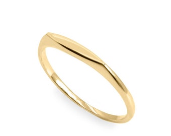 14K solid gold wedding band for women