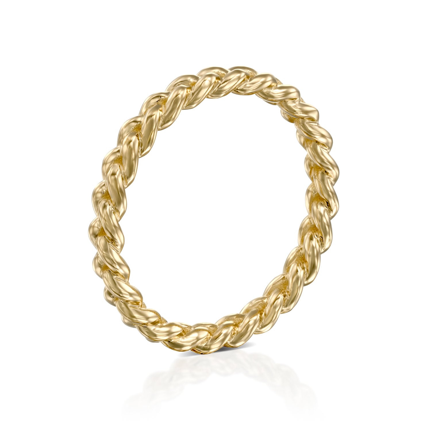 Braid Delicate Gold Ring, Gold Stacking Ring, Stacking Ring, Braided ...