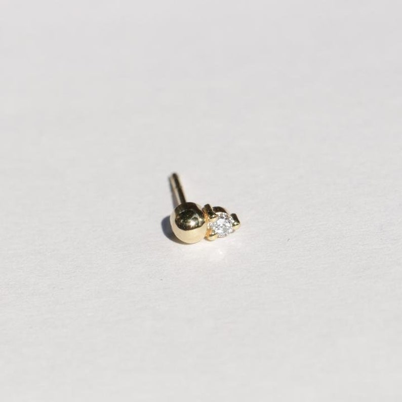 Small Gold Stud Earring 14K Tiny Earring Tiny Stud Minimalist Earring Gold Diamond Stud Dainty Earring Gold Post Everyday Earring