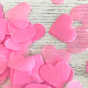 2000 x Pink Heart Tissue Paper Table Decoration / Throwing Confetti Biodegradable / Wedding / Party image 4