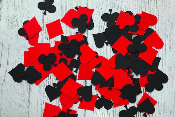 Playing Card Table Confetti: Casino/Poker Night, Magical Parties, and Alice in Wonderland Weddings