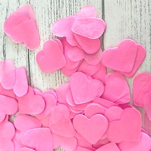 2000 x Pink Heart Tissue Paper Table Decoration / Throwing Confetti Biodegradable / Wedding / Party image 5