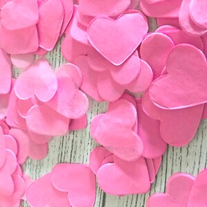 2000 x Pink Heart Tissue Paper Table Decoration / Throwing Confetti Biodegradable / Wedding / Party image 9