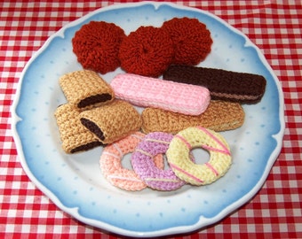 Knitting & Crochet Pattern for a Selection of Biscuits / Cookies - Knitted Food, Toy Food, Play Food