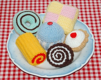 Knitting & Crochet Patterns for a Selection of Cakes - Knitted Toy / Play Food / Tea Time Treats / Toy Food