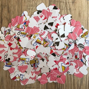 Playing Card Table Confetti | Heart-Shaped | Perfect Decor for Casino, Poker Night & Mad Hatter's Tea Parties