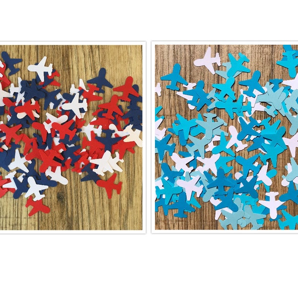 Airplane/Aeroplane Travel Theme Wedding/Bon Voyage Party Table Confetti/Decoration/Scatters - Red, White & Blue - Shades of Blue/White