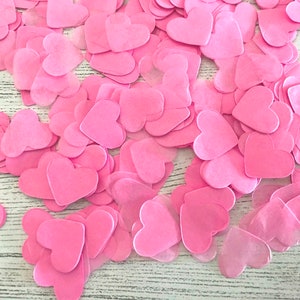 2000 x Pink Heart Tissue Paper Table Decoration / Throwing Confetti Biodegradable / Wedding / Party image 6