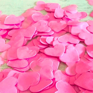 2000 x Pink Heart Tissue Paper Table Decoration / Throwing Confetti Biodegradable / Wedding / Party image 8