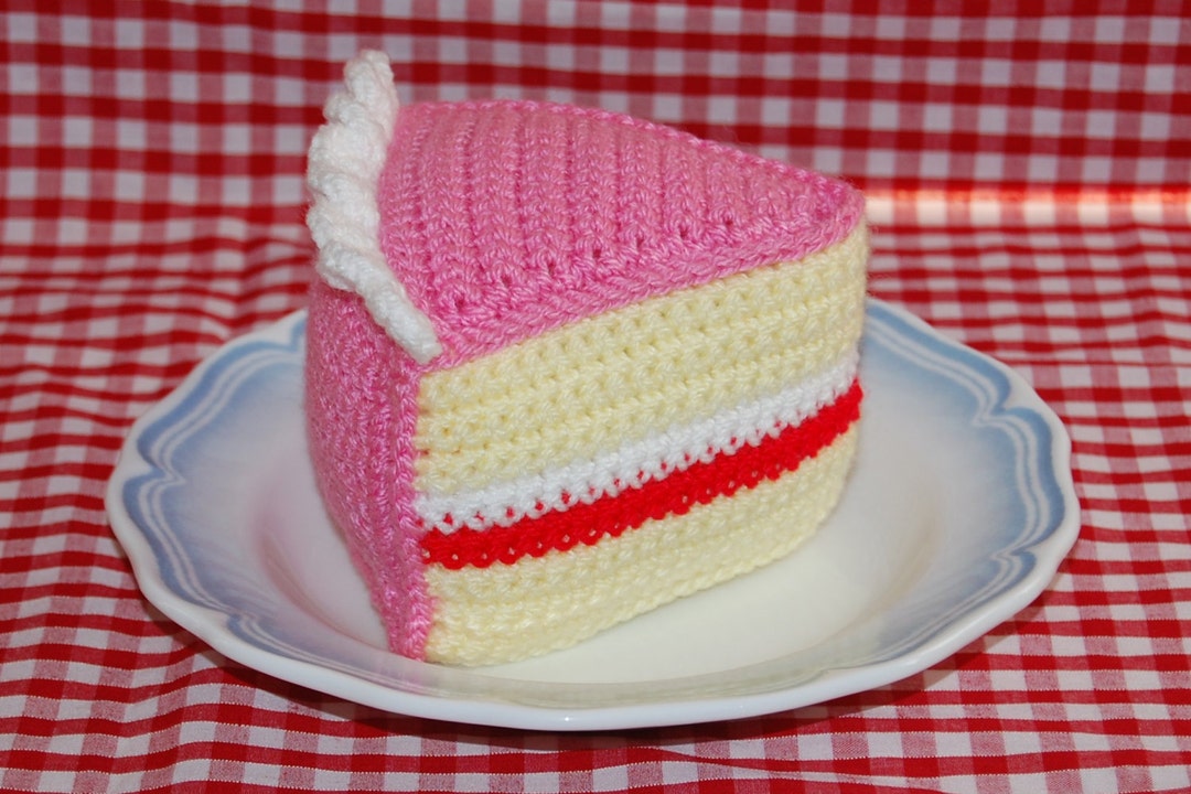 Patrón de ganchillo para una rebanada de pastel de cumpleaños pastel del atlas Patrón de ganchillo para una rebanada de pastel de cumpleaños
