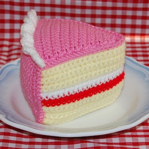 Crochet Pattern: Slice of Birthday Cake/Victoria Sponge | Fun and Educational Toy Food for Imaginative Play