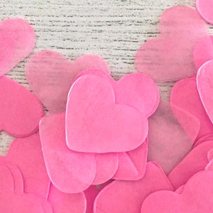 2000 x Pink Heart Tissue Paper Table Decoration / Throwing Confetti Biodegradable / Wedding / Party image 3