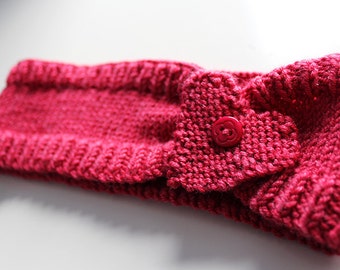 Knitted Headband Knitting Pattern PDF Instant Download to Make  'Heart Rules Head!'