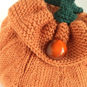 Knitted Pumpkin Bag Pattern. PDF Download to Make Trick or Treat Bag image 5