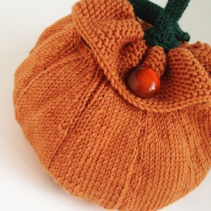 Knitted Pumpkin Bag Pattern. PDF Download to Make Trick or Treat Bag image 4