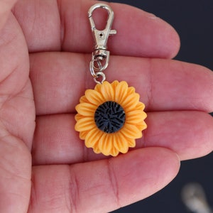 Sunflower Zipper CharmRESIN-MEDIUM Size image 5