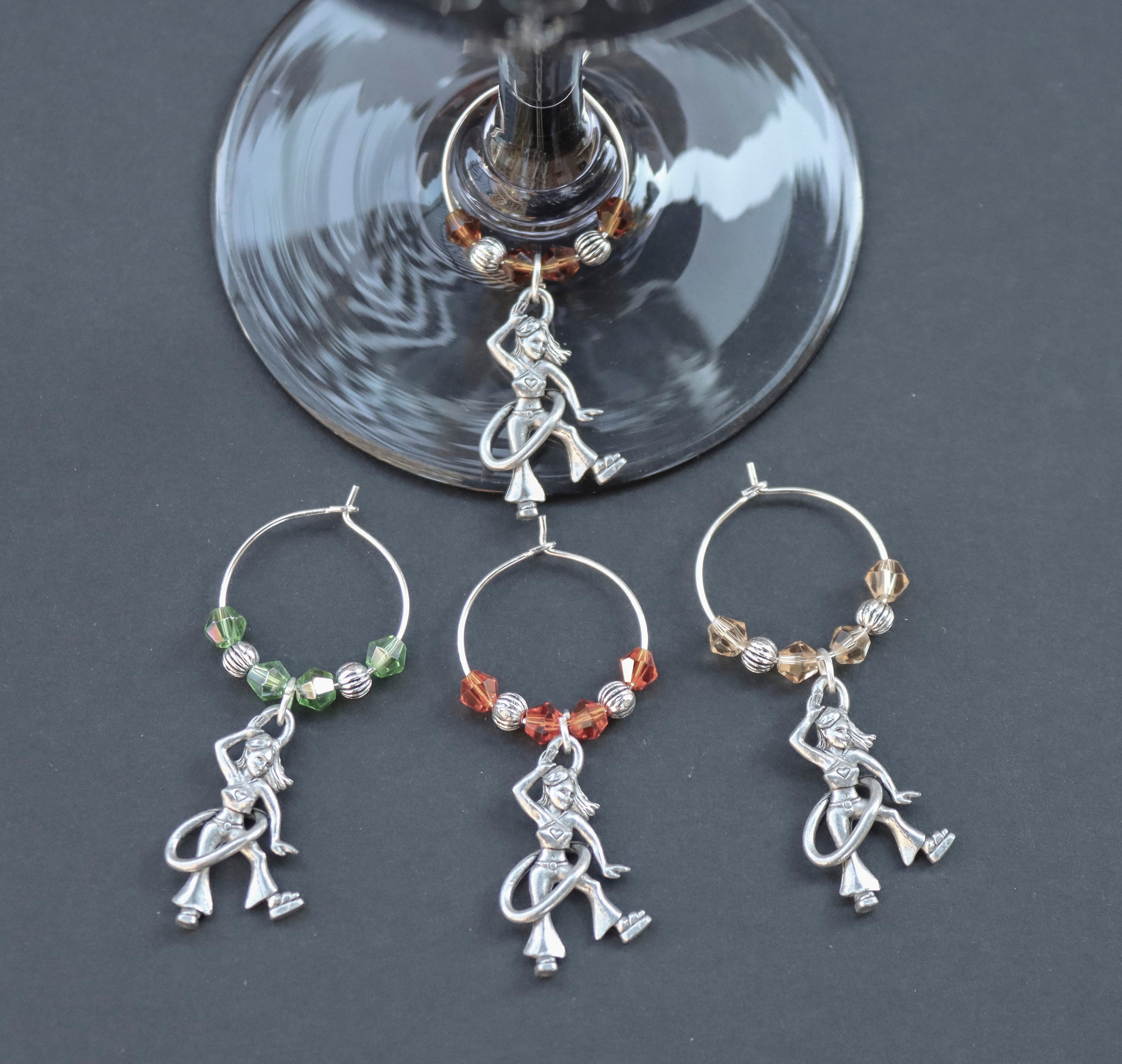 100pcs Wine Glass Charm Rings Earring Hoops Metal Wire Hoops Earrings Drink  Markers DIY Christmas Wine Glass Markers New