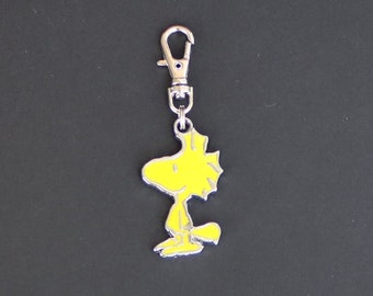 Peanuts Character Zipper Charm-Enamel-Silver-Tone-Larger Size