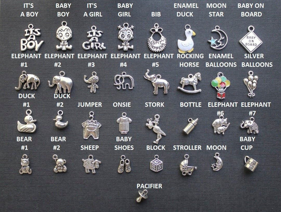 Baby Shower Wine Charmsfavorscreate Your Own Custom Etsy