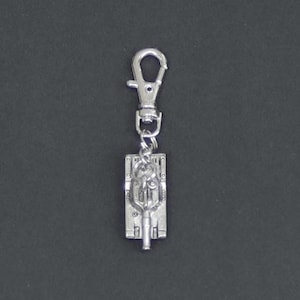 Army Zipper Charm-Military Tank-3D-Pewter-Style #2