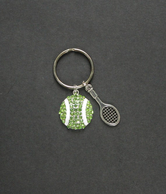 Tennis Keychainrhinestone Tennis Balltennis Etsy