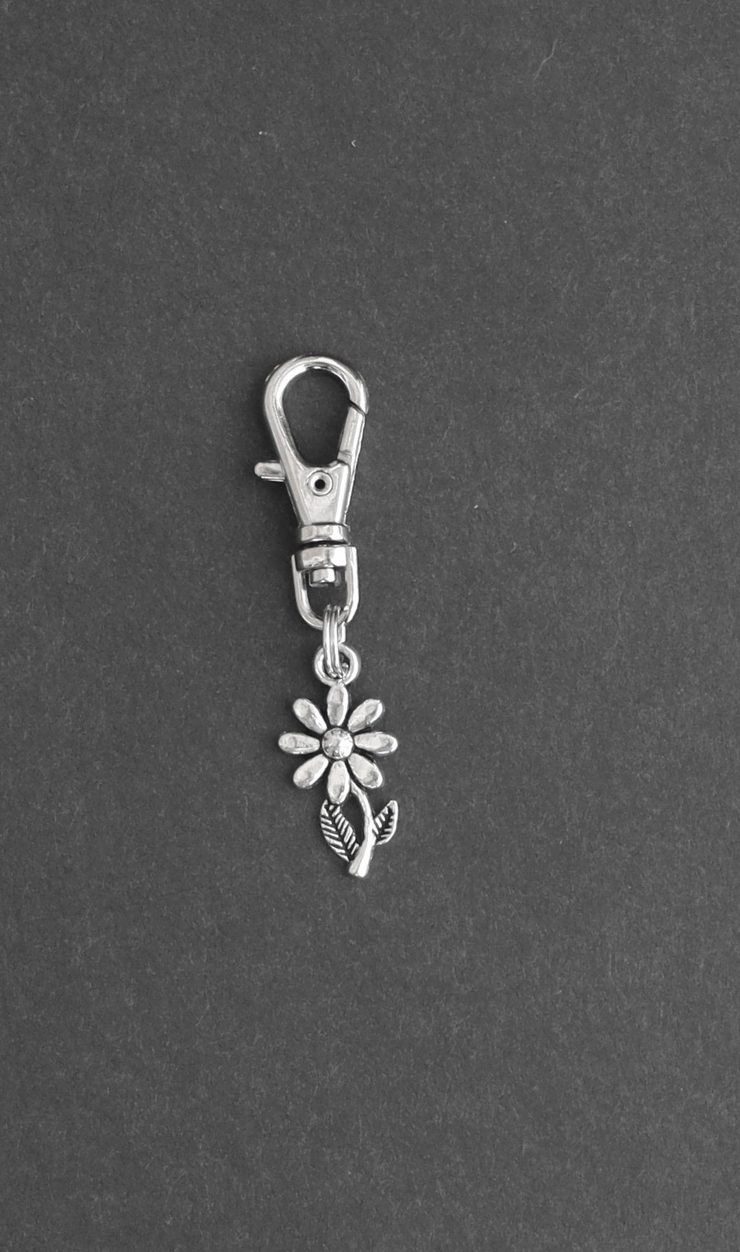 Daisy Zipper Charmsilver Tone Etsy