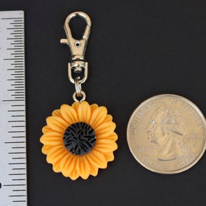 Sunflower Zipper CharmRESIN-MEDIUM Size image 4