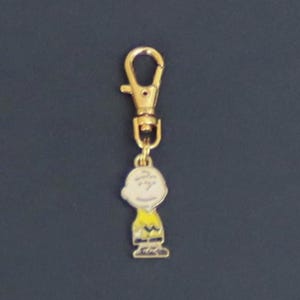 Peanuts Characters Zipper Charms-Enamel/Gold-Tone-Style #2
