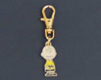 Peanuts Characters Zipper Charms-Enamel/Gold-Tone-Style #2