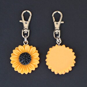 Sunflower Zipper CharmRESIN-MEDIUM Size image 3