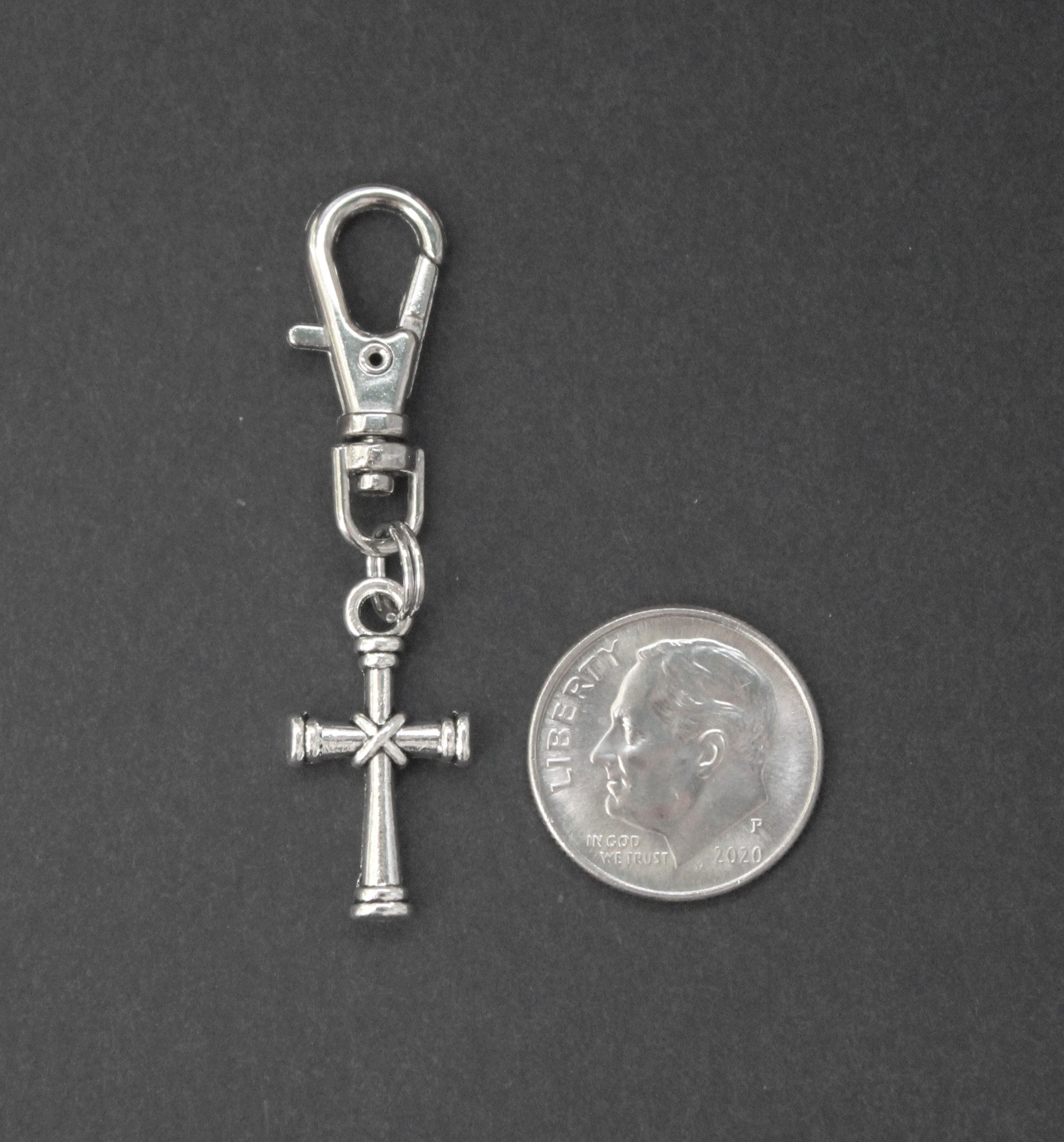 Cross-religious-zipper Charm-silver-tone - Etsy
