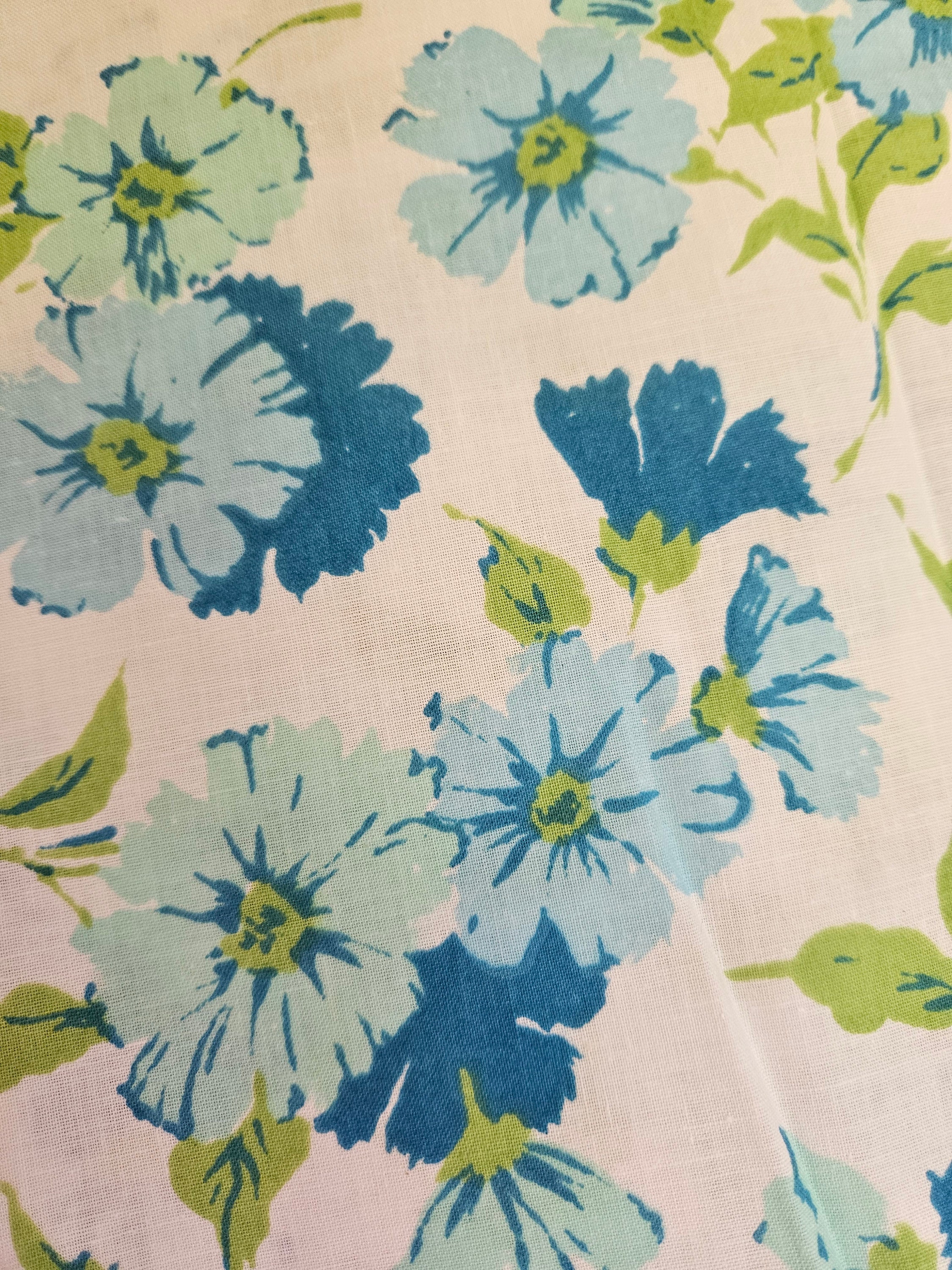 Vintage Fashion Manor Penn Prest Floral Sheet Flat Double