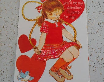 Vintage Valentine Postcard Hallmark 1970's Fold and Mail Valentine Card