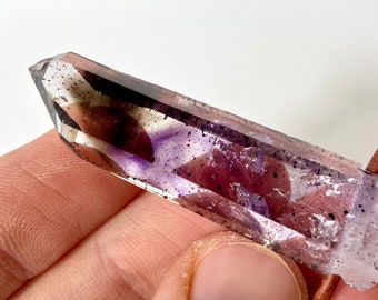 Natural Scepter Amethyst Crystal Pendant from Namibia / Brandberg / Natural purple Amethyst Tip collectible / minerals / gift