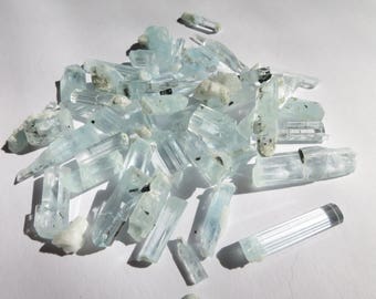 Blue natural Aquamarine crystals / Aquamarine Lot / Natural crystals